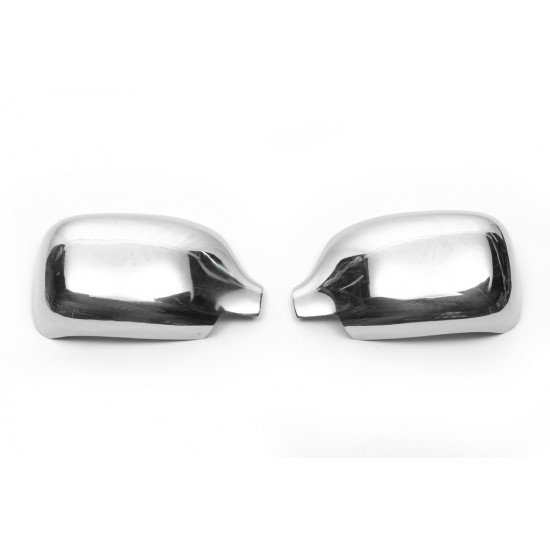 Накладки на дзеркала (2004-2008, 2 шт) Carmos - Турецька сталь для Renault Kangoo рр