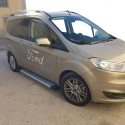 Бокові пороги Maya V2 (2 шт., алюміній) для Ford Courier 2014-2023 рр