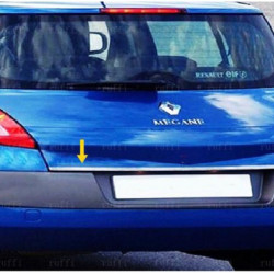 Кромка багажника (нерж.) HB, OmsaLine - Італійська нержавійка для Renault Megane II 2004-2009 рр