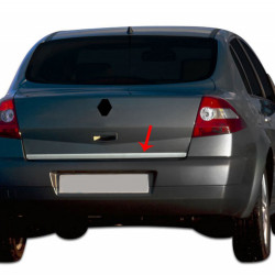 Кромка багажника (нерж.) SD, Carmos - Турецька сталь для Renault Megane II 2004-2009 рр