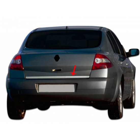 Кромка багажника (нерж.) SD, Carmos - Турецька сталь для Renault Megane II 2004-2009 рр