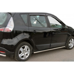 Бічні труби BB001 (2 шт., нерж) 42 мм для Renault Scenic/Grand 2009-2016 рр