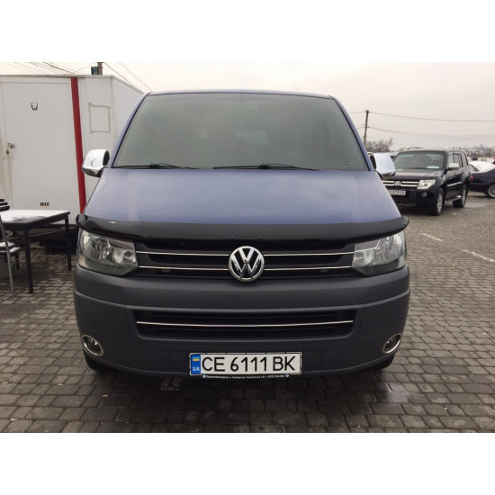 Накладка на решітку бампера (нерж) Carmos - турецька сталь для Volkswagen T5 2010-2015 рр