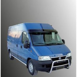 Козирьок на лобове скло (чорний глянець, 5мм) для Fiat Ducato 1995-2006 рр