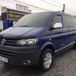 Накладки на дзеркала (2 шт, ABS) Carmos - Хромований пластик для Volkswagen T5 2010-2015 рр