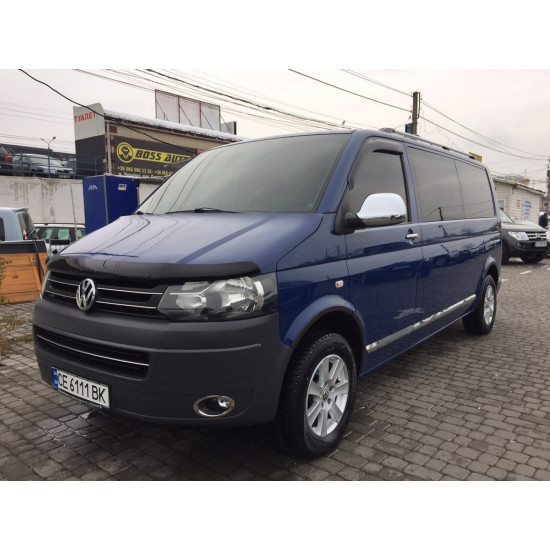 Накладки на дзеркала (2 шт, ABS) Carmos - Хромований пластик для Volkswagen T5 2010-2015 рр