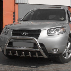 Кенгурятник WT003 (нерж.) для Hyundai Santa Fe 2 2006-2012рр