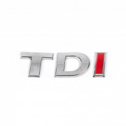 Напис Tdi (косою шрифт) TD - хром, I - червона для Volkswagen T5 2010-2015 рр