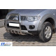 Кенгурятник QT007 (нерж.) для Mitsubishi L200 2006-2015 рр