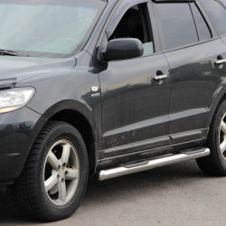 Бічні труби B2 (2 шт., нерж.) для Hyundai Santa Fe 2 2006-2012рр