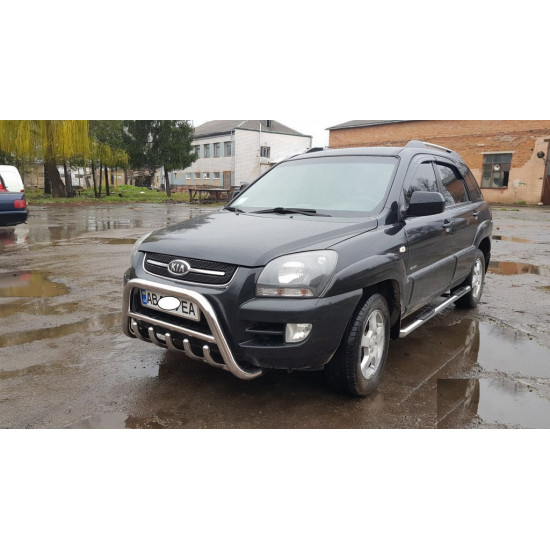 Кенгурятник WT003 (нерж.) для Kia Sportage 2004-2010 рр