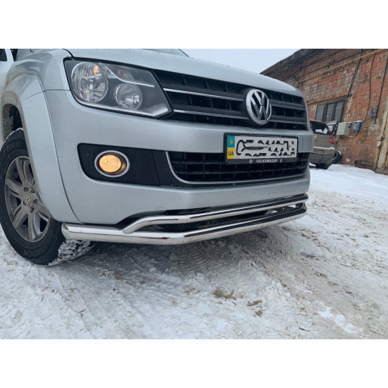 Передній вус подвійний Vegas 2010-2016 (нерж) d76/42 мм для Volkswagen Amarok рр