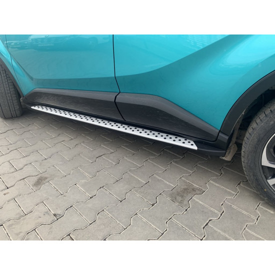 Бокові пороги Оригінал V1 (2 шт., алюм.) для Toyota C-HR