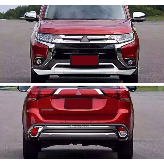 Передня і задня накладки (2 шт., 2016-2024) для Mitsubishi Outlander рр