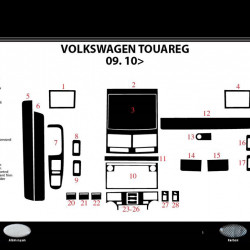 Накладки на панель для Volkswagen Touareg 2010-2018 рр