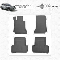 Гумові килимки (4 шт, Stingray Premium) для Mercedes C-class W204 2007-2015рр