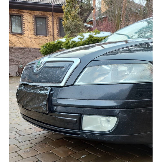 Зимова накладка на решітку (нижня) Матова для Skoda Octavia II A5 2006-2010рр