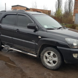 Бічні труби (2 шт., Нерж.) для Kia Sportage 2004-2010 рр