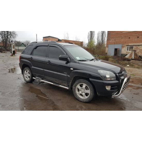 Бічні труби (2 шт., Нерж.) для Kia Sportage 2004-2010 рр