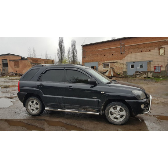 Бічні труби (2 шт., Нерж.) для Kia Sportage 2004-2010 рр