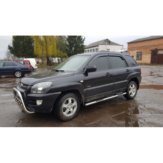 Бічні труби (2 шт., Нерж.) для Kia Sportage 2004-2010 рр