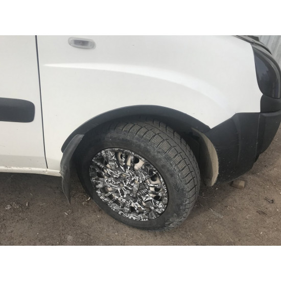 Накладки на арки (4 шт, чорні) для Fiat Doblo I 2005-2010 рр