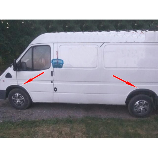 Накладки на арки (4 шт, чорні) для Ford Transit 1991-2000 рр