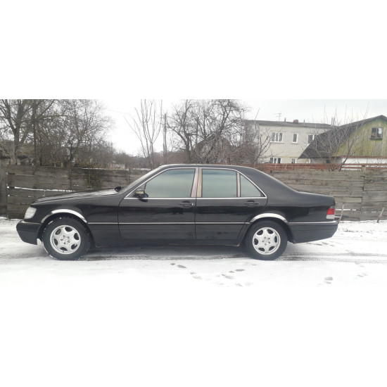 Накладки на арки (4 шт, нерж) для Mercedes S-сlass W140