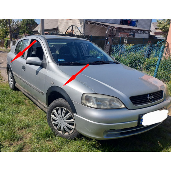 Накладки на арки (SD/HB) (4 шт, чорні) для Opel Astra G classic 1998-2012рр