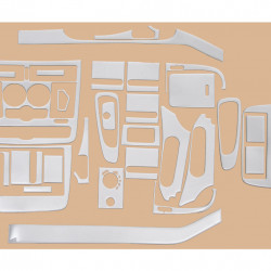 Накладки на панель Meric (Передня частина -2024 вставки в салон) 2004-2006, Алюміній для Mercedes Viano рр