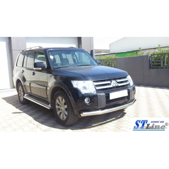 Передній захист ST008 (нерж.) для Mitsubishi Pajero Wagon III