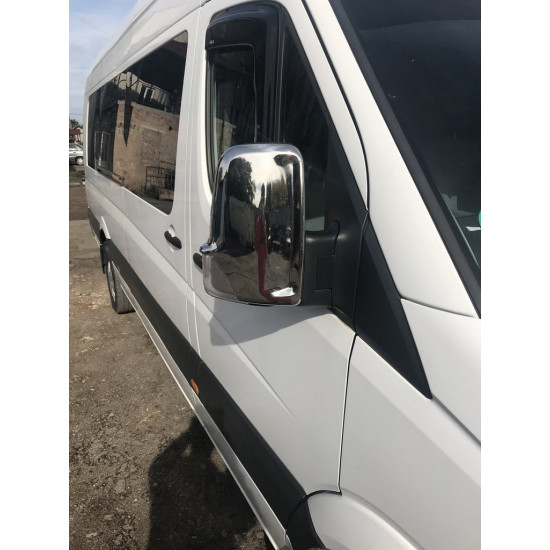 Накладки на дзеркала (2 шт) Хромований пластик для Mercedes Sprinter W906 2006-2018 рр