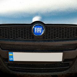 Емблема (синя, самоклейка) 75 мм для Тюнінг Fiat