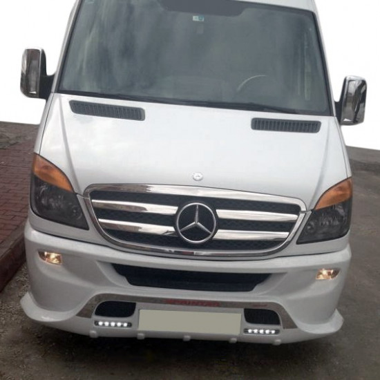 Накладки на решітку (2006-2013, нерж) Carmos - Турецька сталь для Mercedes Sprinter W906 рр