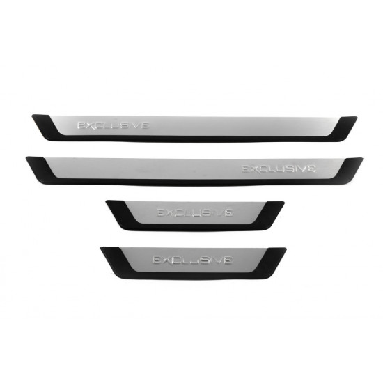 Накладки на пороги Flexill (4шт) Exclusive для Fiat Bravo 2008-2024 рр Накладки на пороги Flexill (4шт) Exclusive для Fiat Bravo 2008-2024 рр
