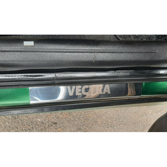 Накладки на пороги Carmos (4 шт, нерж) для Opel Vectra B 1995-2002 рр