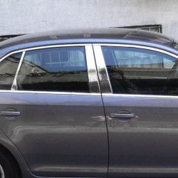 Молдинг дверних стійок (6 шт, нерж) для Volkswagen Jetta 2006-2011 рр